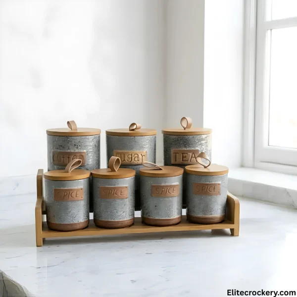 Kitchen Canister Set Kitchen canister set on white background