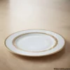 Parsachi Flat Dinner Plate Parsachi Dinner Set 65 Piece Flat Dinner Plate with Gold Rim