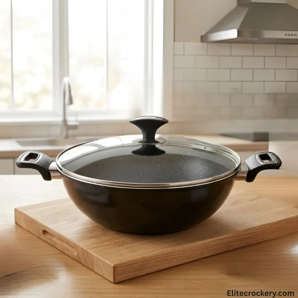 Mango Decor 18 Piece Cookware Set Wok with Glass Lid
