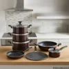 Mango Decor 18 Piece Cookware Set Layed Out in Kitchen