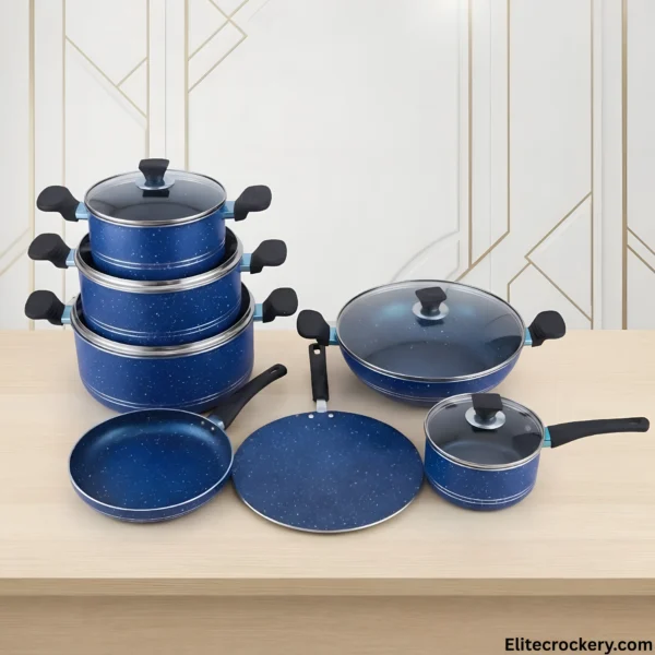 SK Super Non Stick Cookware Set Full View Complete SK Super Non Stick Cookware Set 16 Pieces