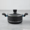 Small SK Non Stick Pot Small SK non stick cooking pot with blue handle accents