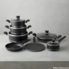 SK 16 Piece Non Stick Cookware Set Complete SK non stick cookware set 16 piece with pots, wok, tawa, saucepan, and frypan
