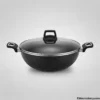 Non Stick Wok Karahi with Glass Lid Xelent Crystal