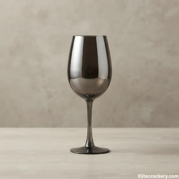 Single Stemmed Water Glass from Smoky Glass Water Set