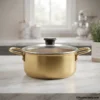 Golden Serving Pot Table Setup