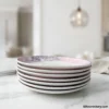 Floral Serving Casserole Floral porcelain casserole with gold knob
