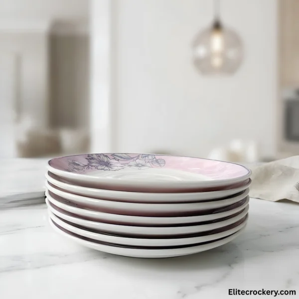 Floral Serving Casserole Floral porcelain casserole with gold knob