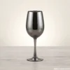 Front View of Smoky Glass Water Set Goblet