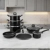 Complete Xelent Crystal 18 Piece Cookware Set Stack