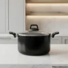 Deep Stock Pot Casserole with Glass Lid Xelent Crystal