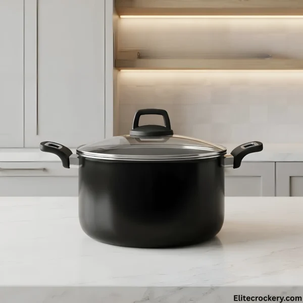 Deep Stock Pot Casserole with Glass Lid Xelent Crystal