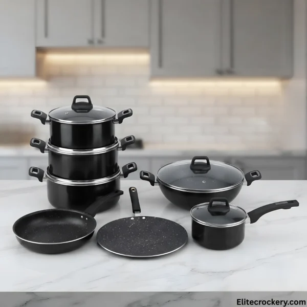 18 Piece Non Stick Cookware Set Xelent Crystal Pakistan