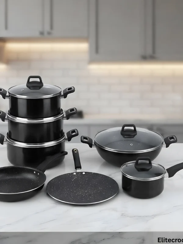 Xelent Crystal Full Cookware Set 18 Piece Non Stick Cookware Set Xelent Crystal Pakistan