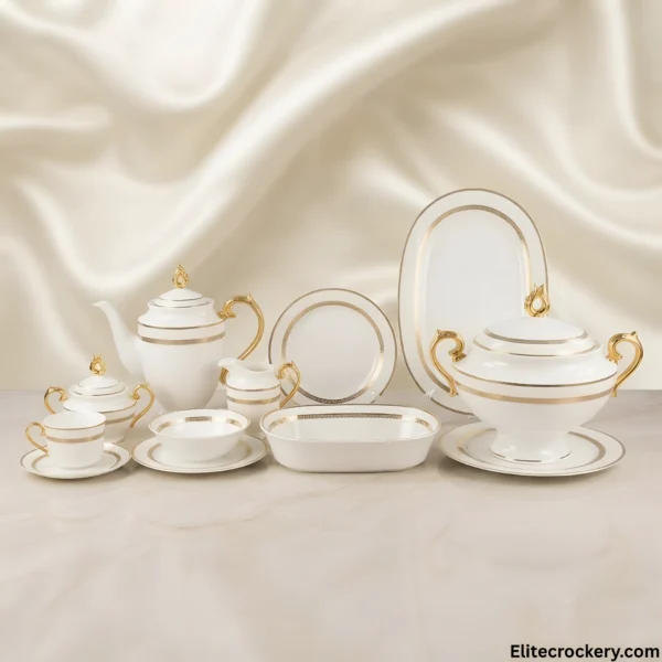 Parsachi 8 Person Dinner Set Parsachi 65 Piece Luxury Dinner Set Front View
