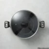 Casserole Pot with Glass Lid Top Down View