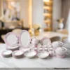 Complete Dinner Set Full 61 piece table setting layout