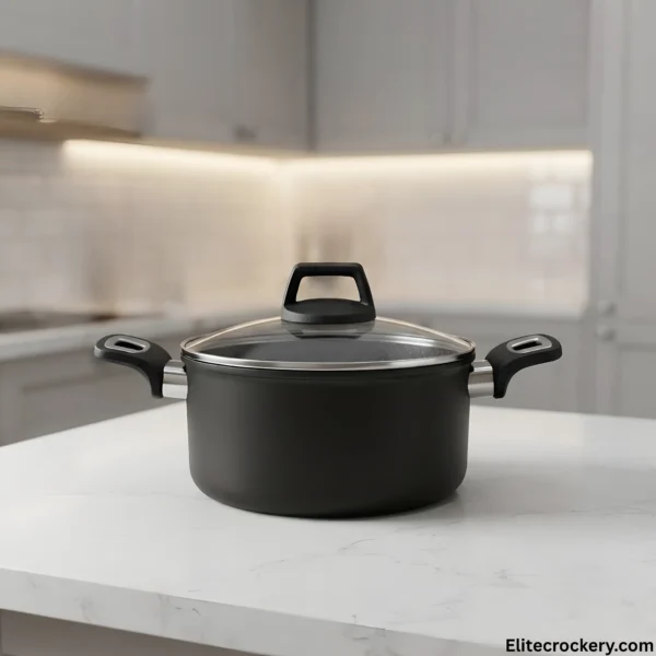 Xelent Crystal Non Stick Casserole Pot with Glass Lid