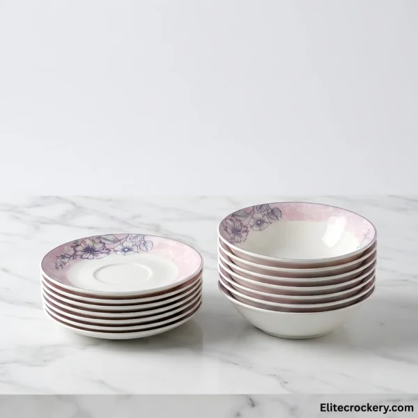Untitled design (52)-Picsart-AiImageEnhancer 61 Piece Dinner Set (8 Person Serving) | Luxury Floral Pink