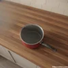 Chef Stylish Saucepan Top View Chef Stylish Non Stick Saucepan Interior High Angle View