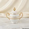 Parsachi Sugar Bowl Gold Handles Parsachi Gold Accented Sugar Pot with Lid