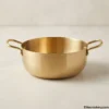 Golden Serving Pot Without Lid Golden Serving Pot 22cm Without Lid Front View