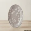 Elegant Porcelain Floral Oval Platter Grey floral oval serving platter from Elegant bone dinner 61 piece set