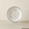 Elegant Bone China Deep Serving Plate Elegant bone dinner set deep plate displayed on acrylic stand