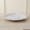 Elegant Porcelain Dinner Plate Side View Elegant bone dinner set deep plate displayed on acrylic stand