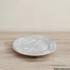 Elegant Bone Dinner Plate Angled Angled view of floral dinner plate from Elegant 61 piece set