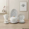 Elegant 61 Piece Dinner Set Overview Overview of Elegant bone dinner 61 piece set 8 person serving