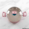 Overhead view of SK kitchen set cooking pot glass lid