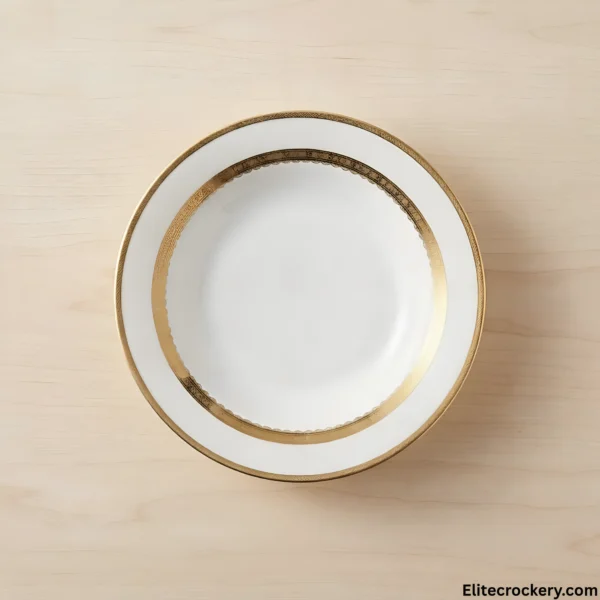 Parsachi Porcelain Plate Top View Parsachi Dinner Set Flat Plate Top Down View