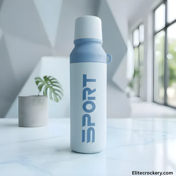 1000ml Sport Water Bottle Light blue and white 1000ml sport water bottle with modern look.
