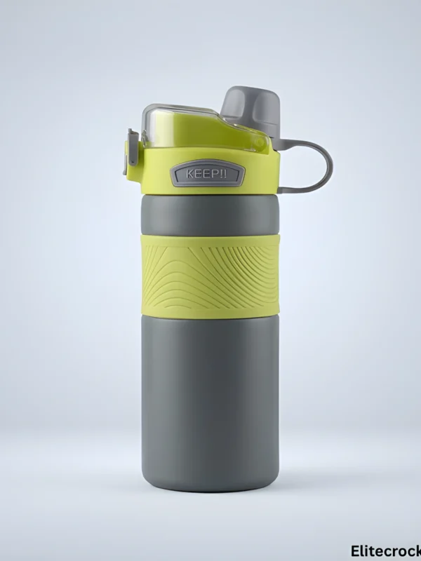 Lime and Grey Insulated Water Bottle Insulated sports water bottle in lime and grey