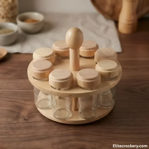 Wooden Spice Jar Set Wooden Spice Jar Set