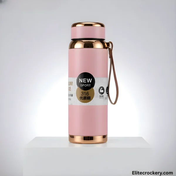 Pastel pink 750ml stainless steel water bottle