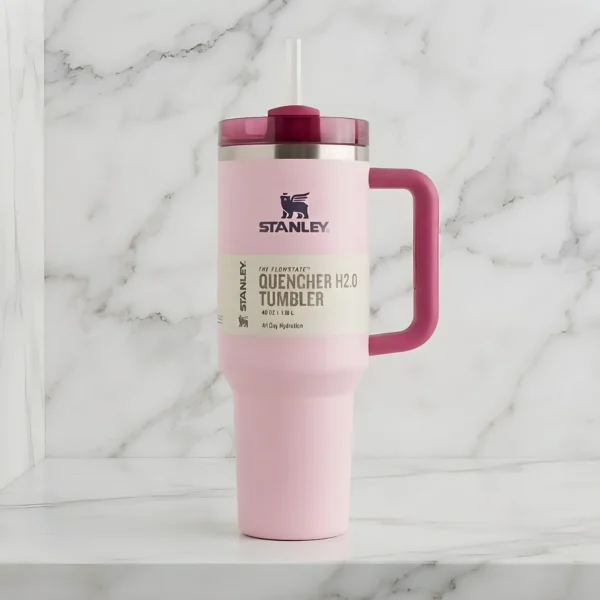 Pink Stanley Quencher H2.0 tumbler