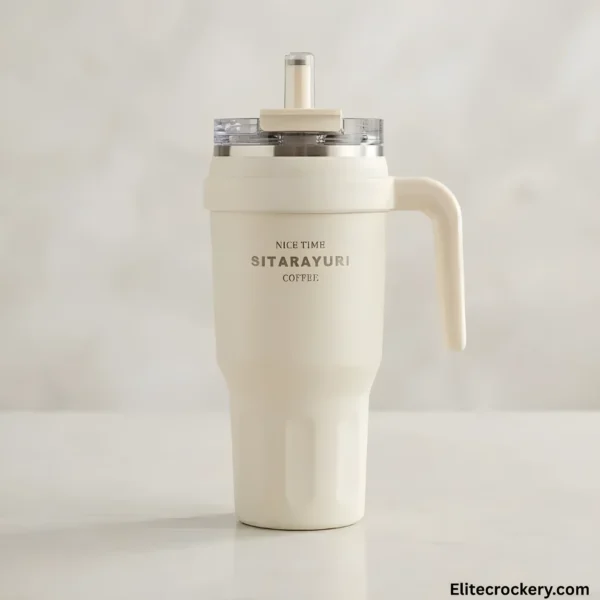 Beige Sitarayuri Tumbler Beige Sitarayuri insulated coffee tumbler