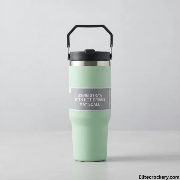 Mint green insulated travel tumbler