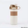 Insulated sports water bottle in cream color