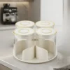Modern Rotating Spice Storage Rotating spice canisters on kitchen counter