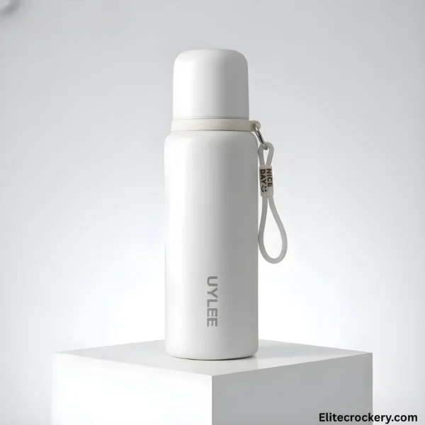 Uylee 800ml White Bottle Crisp white 800ml Uylee water bottle
