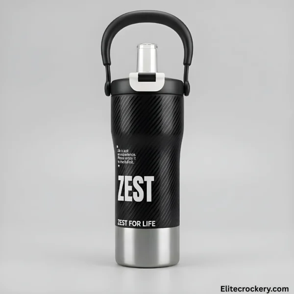 Zest black insulated tumbler front view