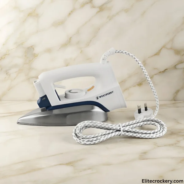 Westpoint Dry Iron WF-2431 with power cord on marble counter