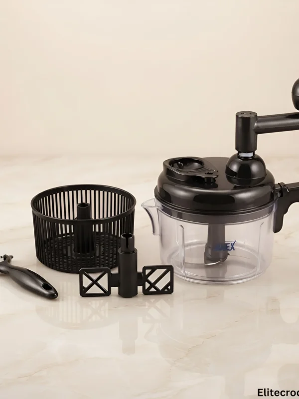 Manual Hand Chopper Full Set Full view of Manual Hand Chopper with all attachments