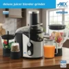 Anex Juicer Blender Grinder AG-188 set with 2 years warranty