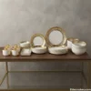Breakfast Set Golden White Full Display Breakfast Set Golden White 32 China Made Full Display