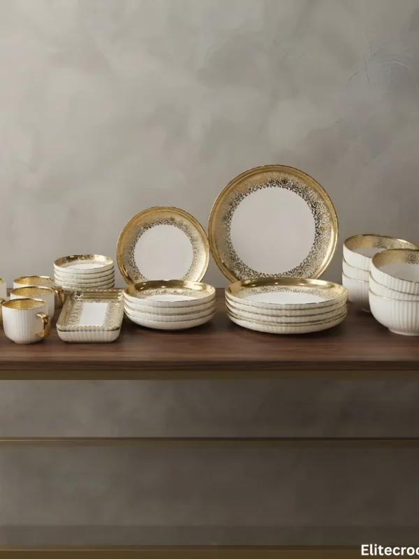 Breakfast Set Golden White 32 China Made Full Display