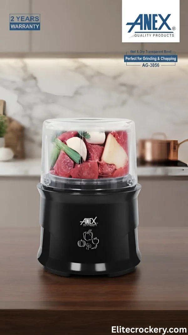 Anex Chopper AG-3056 with wet and dry transparent bowl
